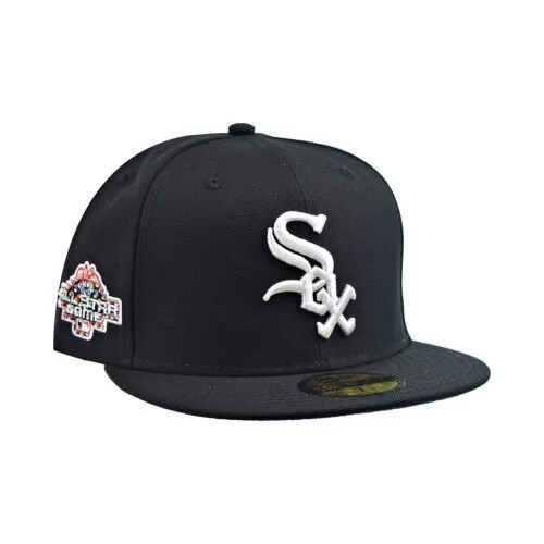 New Era Chicago White Sox Icy Patch 59Fifty Fit мужская шляпа черно-синяя низа
