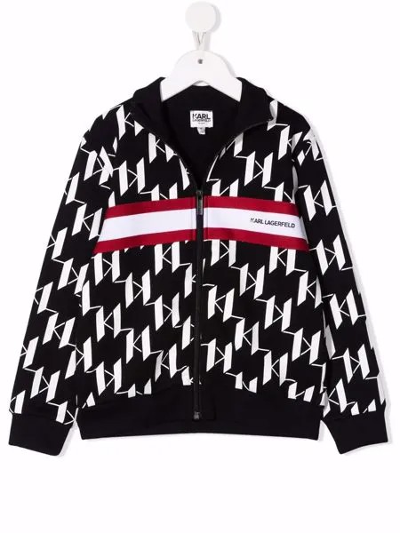 Karl Lagerfeld Kids бомбер с монограммой