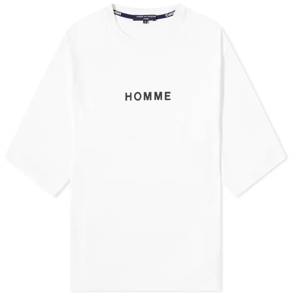 Футболка Comme Des Garçons Homme Homme, белый/черный