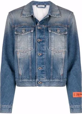 Heron Preston джинсовая куртка с логотипом и эффектом потертости