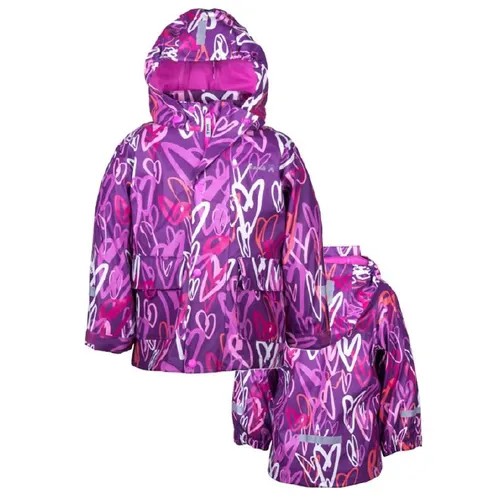 Куртка Kamik SCRIBBLES демисезонная, средней длины, размер 104, фиолетовый
