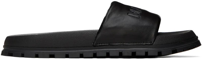 Черные шлепанцы 'The Slides' Marc Jacobs