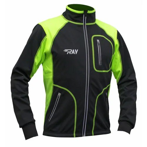 Куртка RAY STAR, размер 56, черный, зеленый