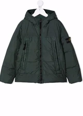 Stone Island Junior пуховик с капюшоном