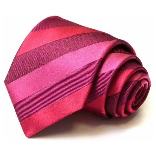 Полосатый галстук в вишневых тонах Moschino 35502