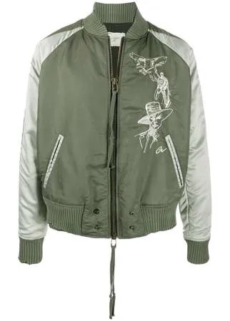 Greg Lauren бомбер с эффектом потертости