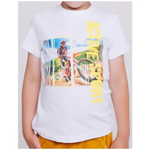 Футболка Batik, размер 98, белый