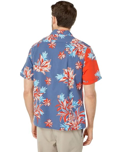 Рубашка Original Penguin Short Sleeve Floral Camp Shirt, цвет Bering Sea