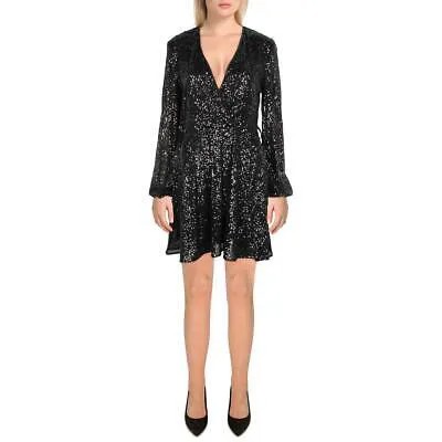 Черное женское вечернее платье для коктейлей и вечеринок Bardot Mini Surplice L BHFO 9928