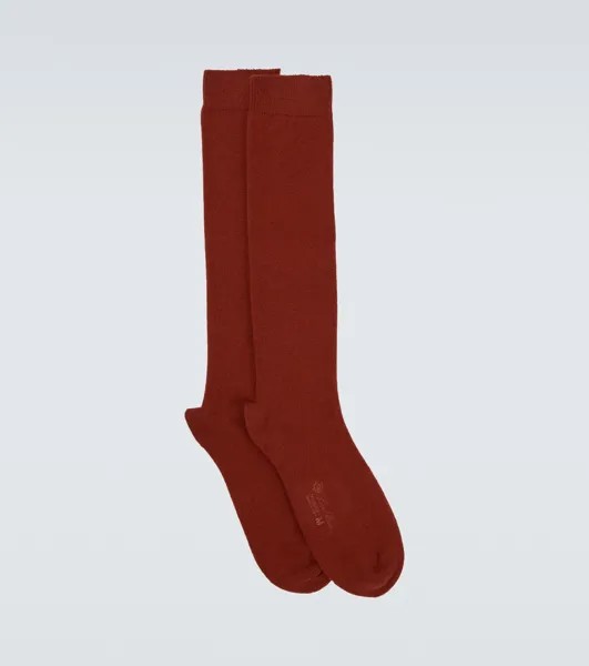 Носки из смесового кашемира Loro Piana, красный