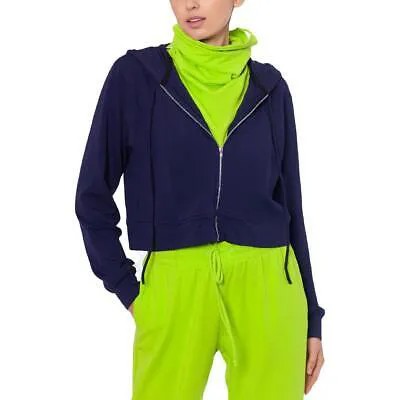 Bam Womens Crop Zip Up Удобная толстовка с капюшоном Loungewear BHFO 0143