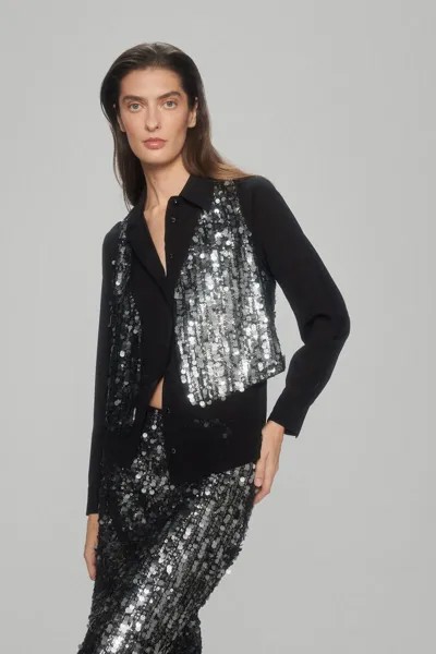 Жилет с пайетками Pedro del Hierro, серый