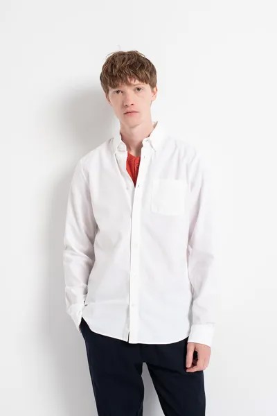Приталенная рубашка с пуговицами на воротнике Gap, белый