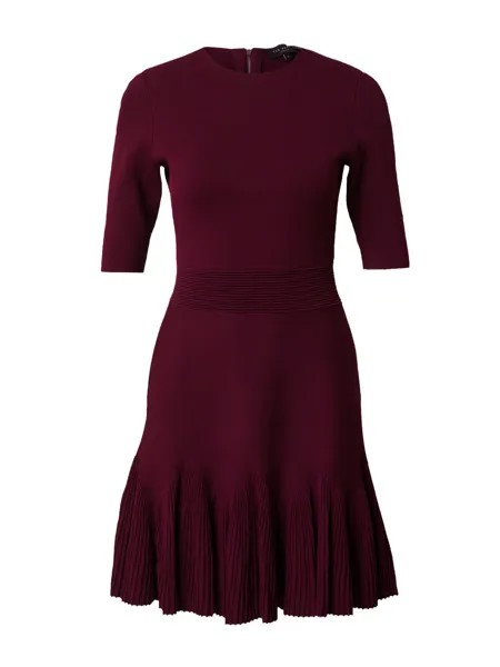 Вязанное платье Ted Baker JOSAFEE, бордо