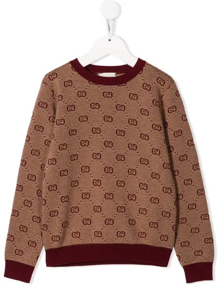 Gucci Kids джемпер с монограммой