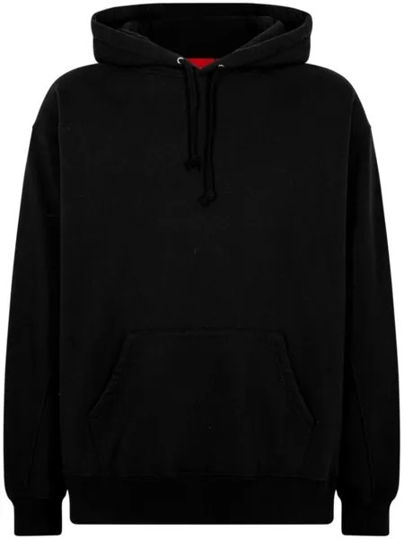 Укороченное худи со вставками Supreme, черный