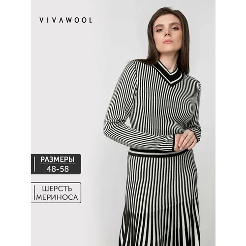 Платье VIVAWOOL, размер 58, черный