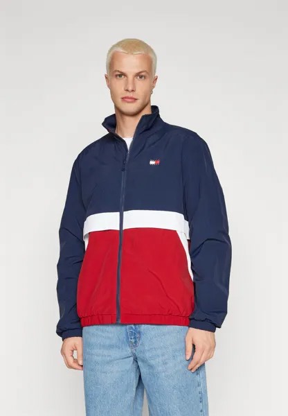 Светлая куртка ЭКСКЛЮЗИВНАЯ КУРТКА ESSENTIAL COLORBLOCK Tommy Jeans, тёмно-синий ночной