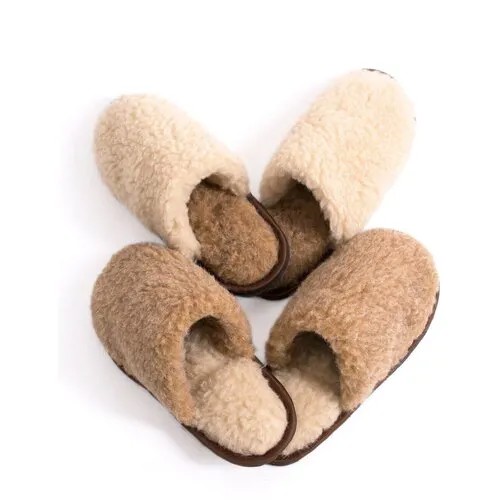 Тапочки Wool Lamb, размер 38-39, коричневый