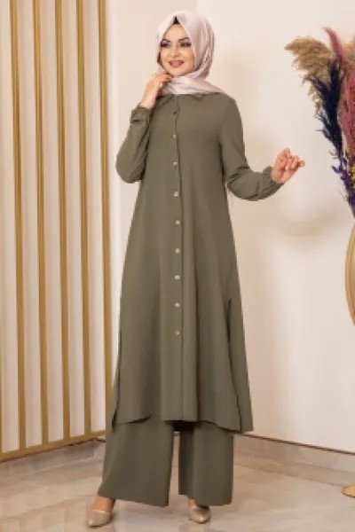 Костюм мусульманский женский Fashion Showcase FSC2069 хаки 42 (доставка из-за рубежа)