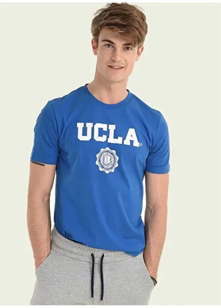 Мужская футболка Saks с круглым вырезом GAYLEY со стандартным узором и принтом Ucla