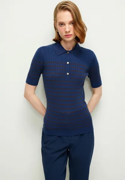 Рубашка-поло SHORT SLEEVE adL, цвет stripednavyblue