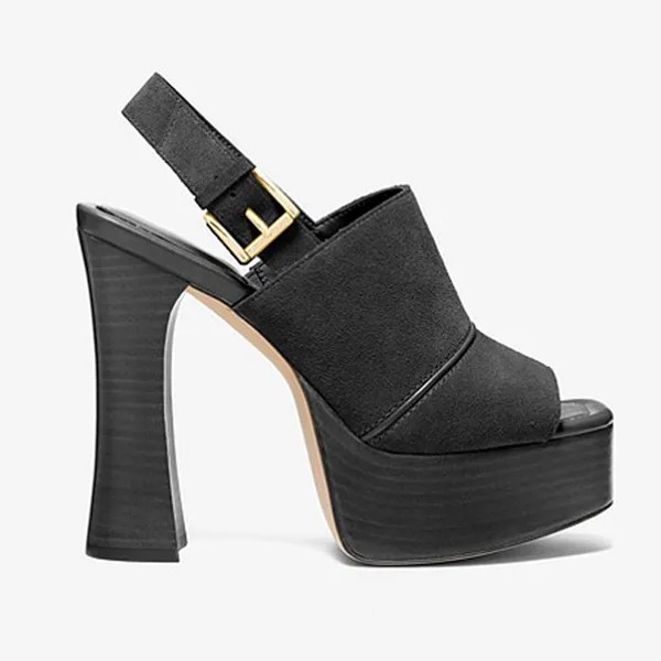 Босоножки Michael Michael Kors Rye Suede Platform, черный