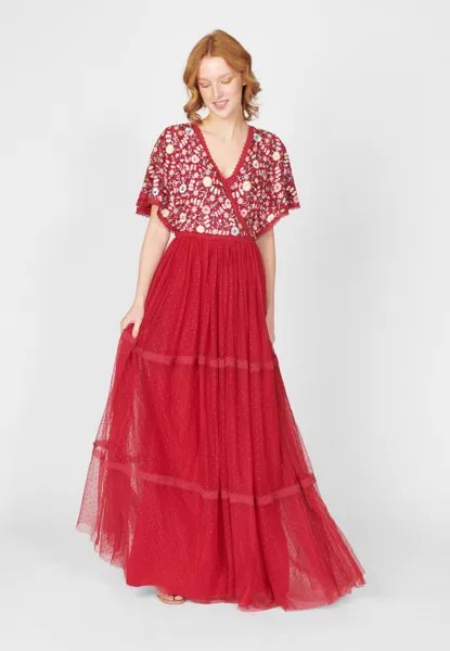 Вечернее платье Kerrie Embellished And Embroidery Maryisa, красный