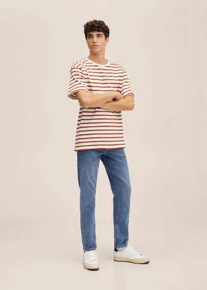 Хлопковая футболка в полоску - Stripes