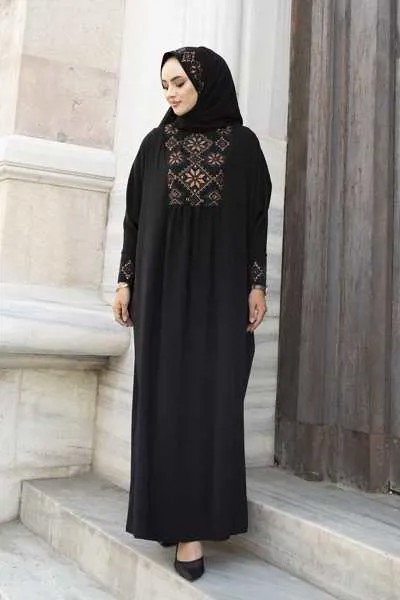 Османская шаль Ferace двойной костюм E-черный зимний осенний 2021 Стандартный головной платок исламский Турция