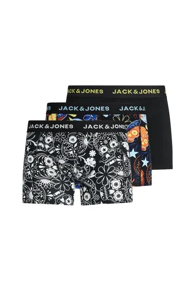 Jack&Jones, Боксеры с логотипом, 3 пары Jack & Jones, черный