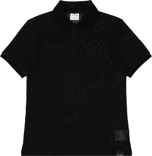 Поло Courrèges AC Mesh 'Black', черный