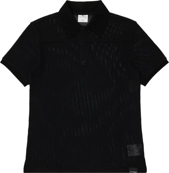 Поло Courrèges AC Mesh 'Black', черный