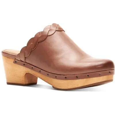 Frye Womens Mille Braid Leather Slip On Clogs Mules Shoes BHFO 9893