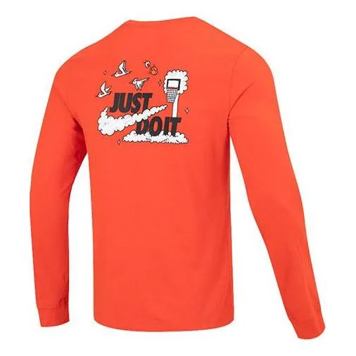 Футболка Nike Just Do It Bucket Long sleeve 'Orange', оранжевый
