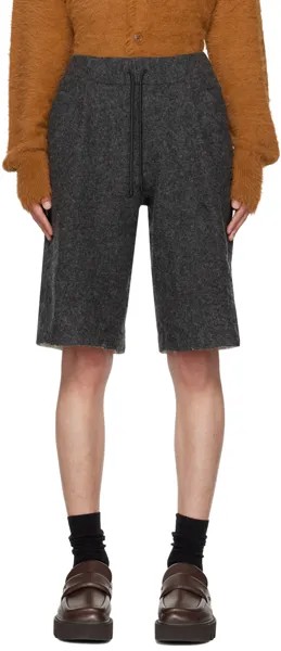 Серые шорты со складками Dries Van Noten