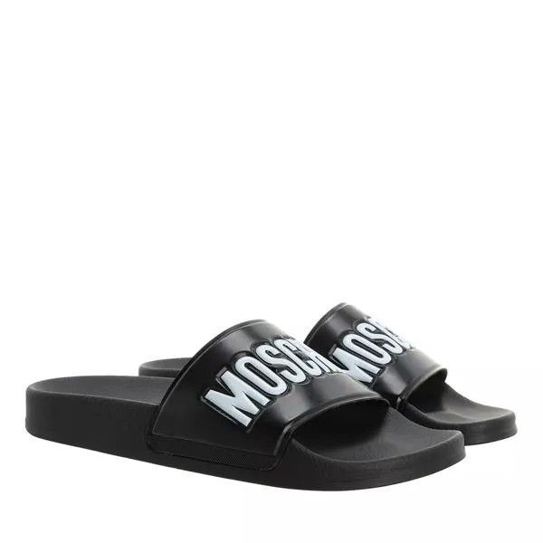 Сандалии sabotd pool25 pvc logo nero Moschino, черный