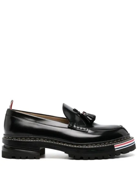 Thom Browne лоферы с кисточками, черный