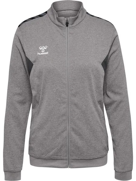 Толстовка Hummel Reißverschlussjacke Hmlauthentic Pl Zip Jacket Woman, серый меланж