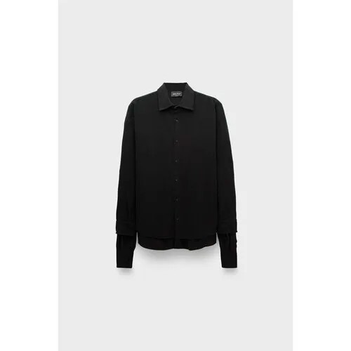 Рубашка Andrea Ya'aqov relaxed fit double shirt, размер 50, черный