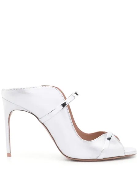 Мюли с эффектом металлик Malone Souliers, серебристый