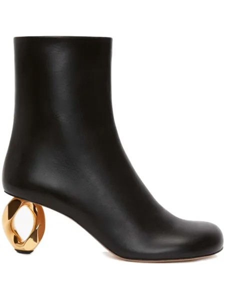 JW Anderson ботильоны на скульптурном каблуке, черный