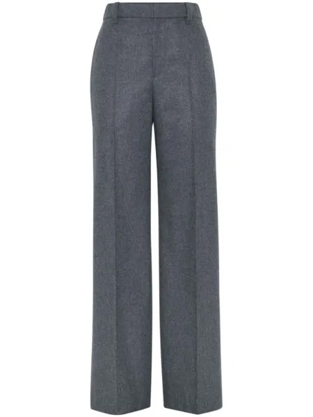 Brunello Cucinelli широкие брюки строгого кроя, серый