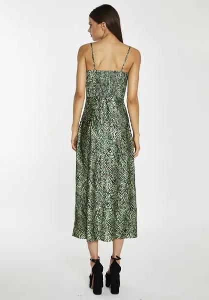 Повседневное платье SLIP IN AMBER DITSY FOLK Glamorous, зеленый