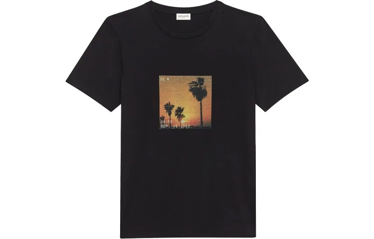 SAINT LAURENT Мужская футболка, цвет Black
