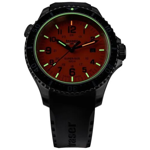 Наручные часы traser Часы наручные P67 SUPERSUB ORANGE 109380, оранжевый, черный