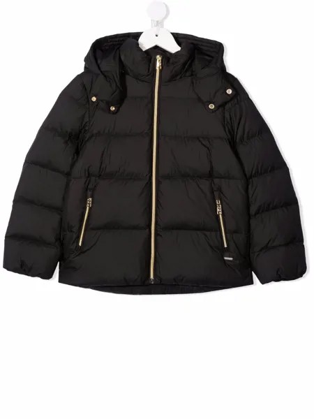 Woolrich Kids пуховик на молнии с капюшоном