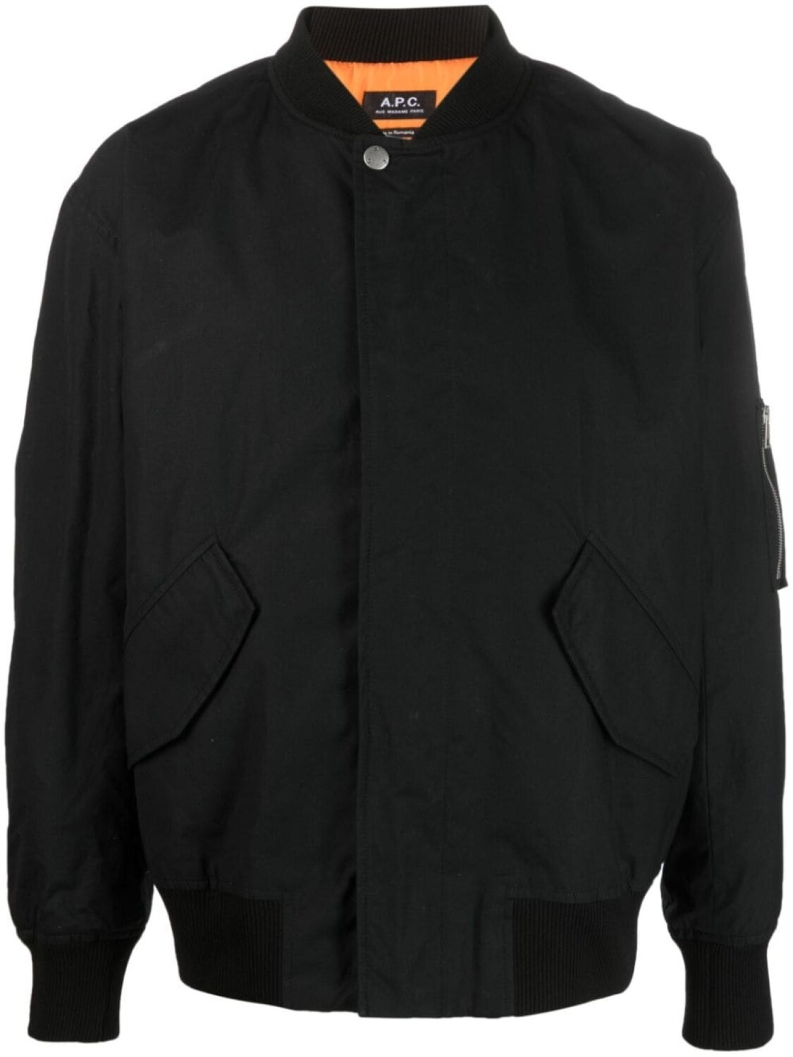 A.P.C. бомбер с карманами на молнии, черный