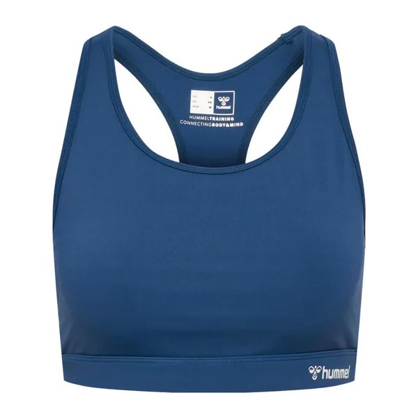 Hmlmt Active Sports Bra женский спортивный бюстгальтер для занятий йогой с технологией Beecool HUMMEL, цвет blau