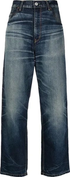 Джинсы Junya Watanabe x Levi's High Waisted Cropped Jeans 'Blue', синий